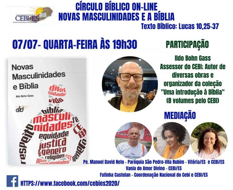 Circulo Bíblico do CEBI ES refletirá, nesta quarta, sobre "Novas masculinidades e a Bíblia"