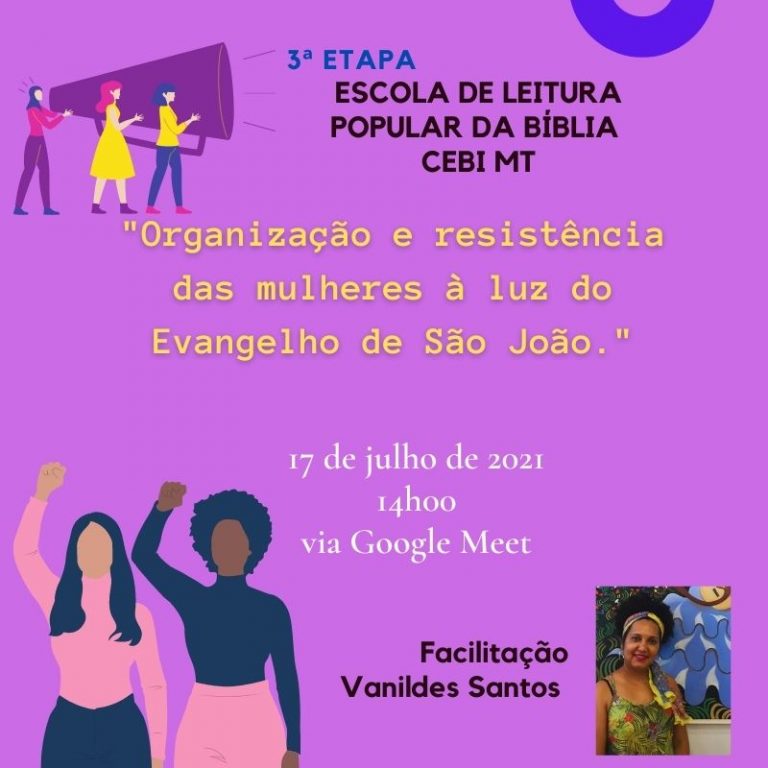 CEBI Mato Grosso realiza neste sábado a sua Escola de Leitura Popular da Bíblia (3ª Etapa)