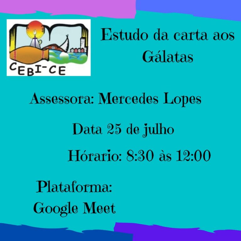 CEBI Ceará realizará estudo sobre a carta de São Paulo aos Gálatas