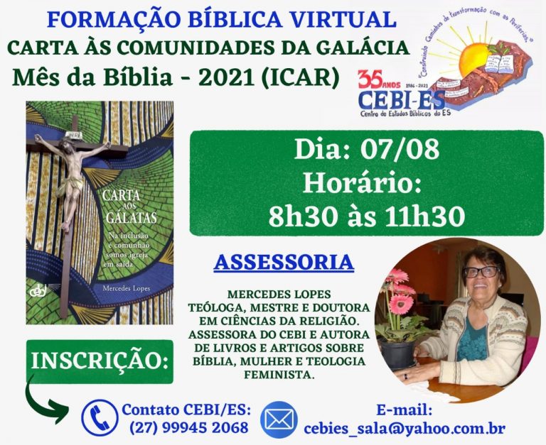 CEBI ES tem formação sobre tema do Mês da Bíblia 2021(ICAR)
