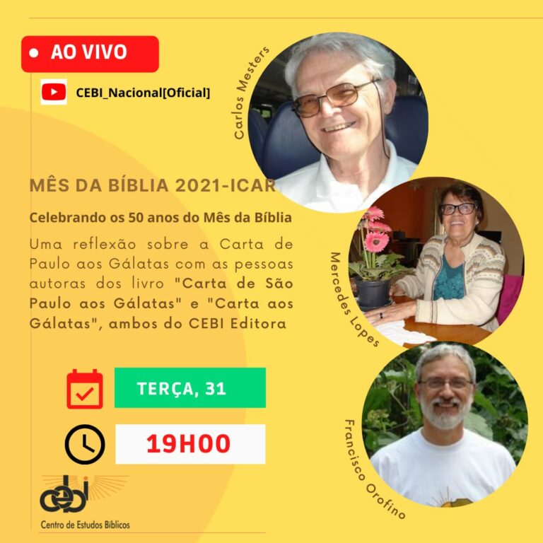 CEBI Nacional - Hoje(31) live de abertura do Mês da Bíblia 2021-ICAR