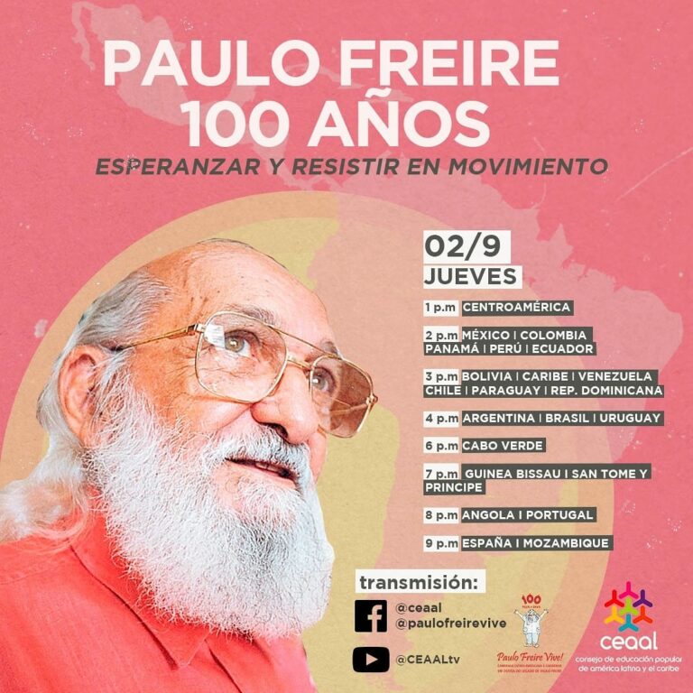 Webinar amanhã(2) : Paulo Freire 100 anos - Esperançar e Resistir em movimento