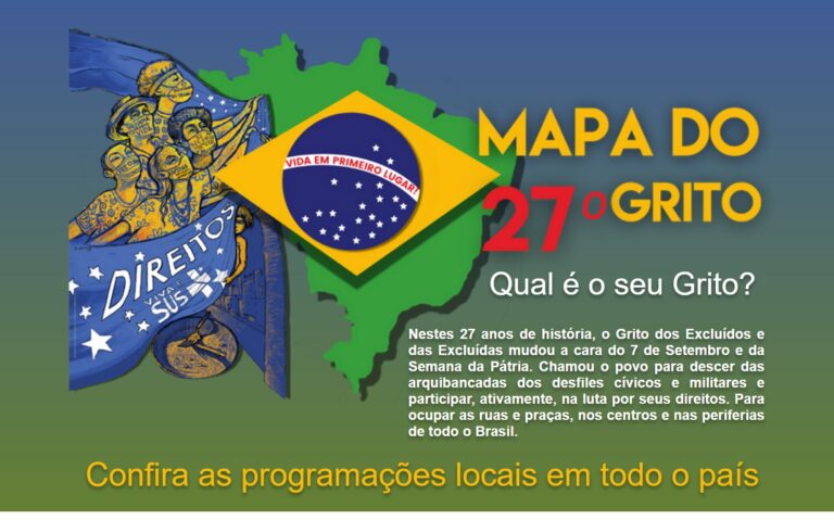 Mapa do 27º Grito 2021 em todo o Brasil ! Confira aqui !