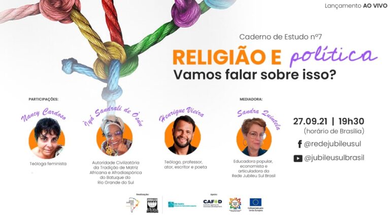 Jubileu Sul Brasil lança caderno de estudo Religião e Política: vamos falar sobre isso?