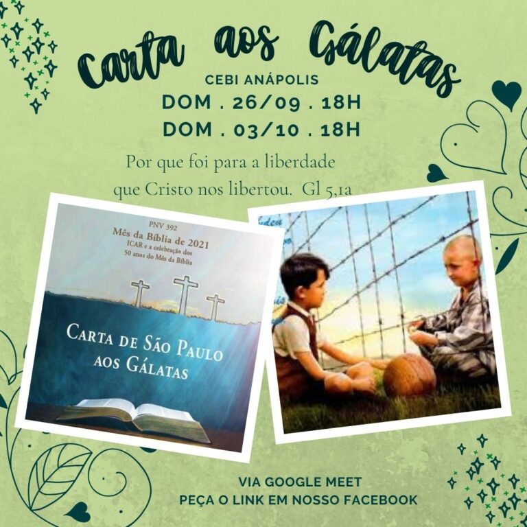 CEBI Anápolis promove encontros pelo Mês da Bíblia 2021-ICAR