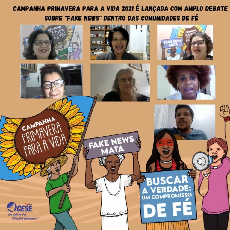 Campanha Primavera para a Vida 2021 é lançada com amplo debate sobre Fake News dentro das comunidades de fé