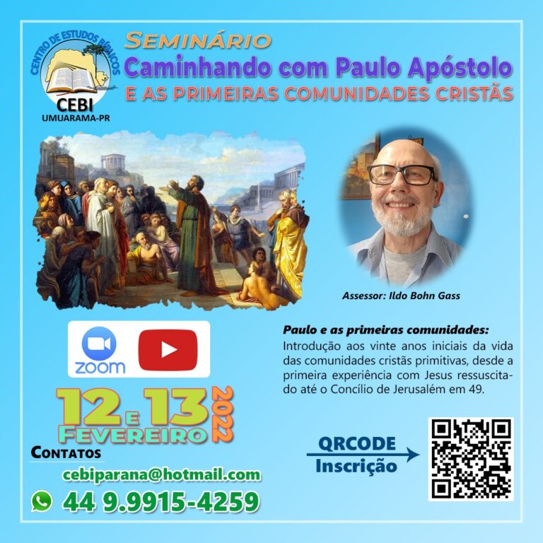 Grupo de Estudos Bíblicos do CEBI Paraná tem novo estudo sobre Paulo Apóstolo e os escritos da época