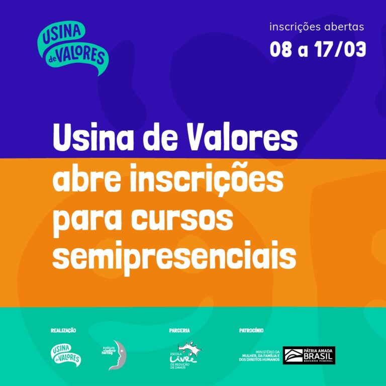Usina de Valores abre inscrições até esta quinta(17) para cursos semipresenciais !