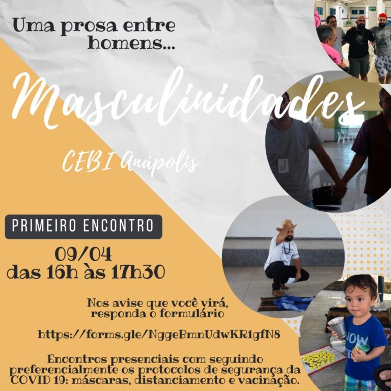 CEBI Anápolis promove Encontros sobre Masculinidades. Inscrições abertas!