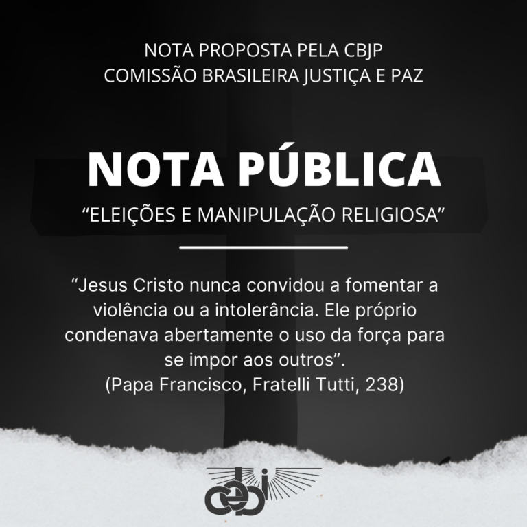 Nota Pública: “Eleições e manipulação religiosa”