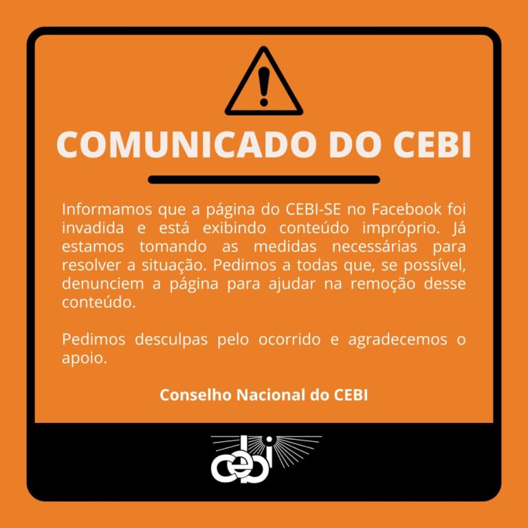 Comunicado do Conselho Nacional do CEBI