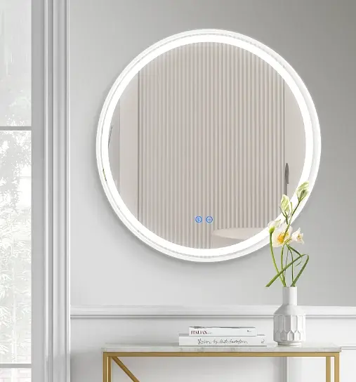 Espejo Circular Luz Led 80 cm