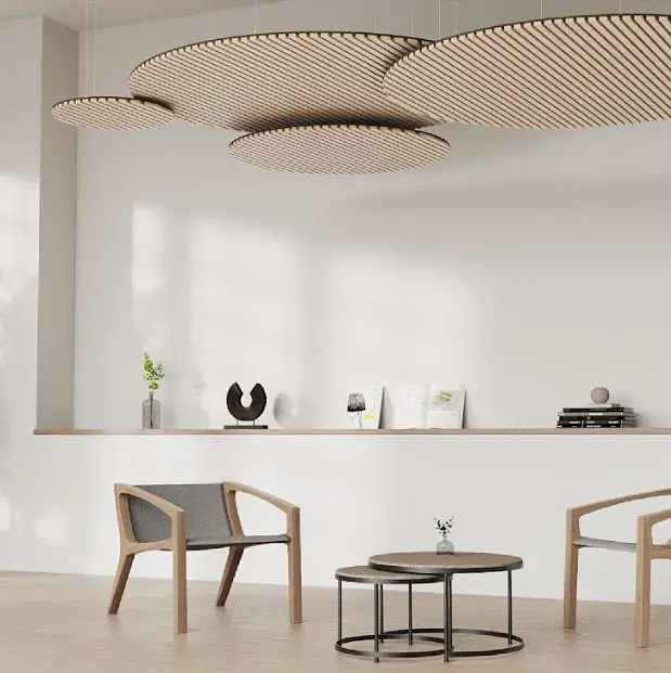 Nube acústica Eco Wood Ceniza 120cm