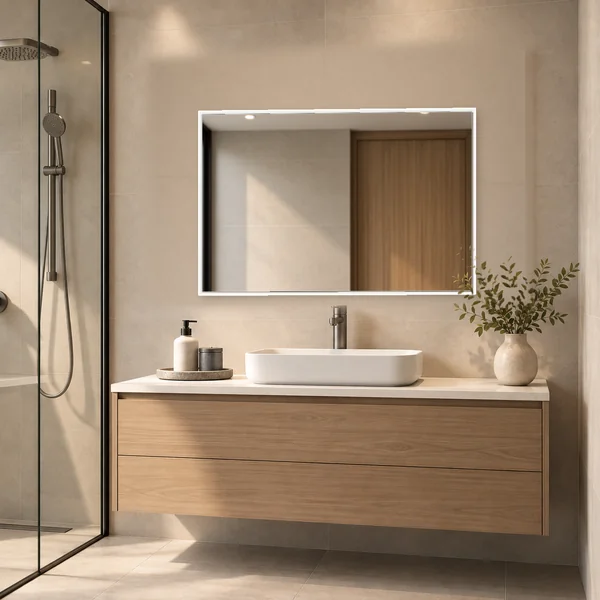 Espejo Rectangular Mark Blanco 70×80 cm