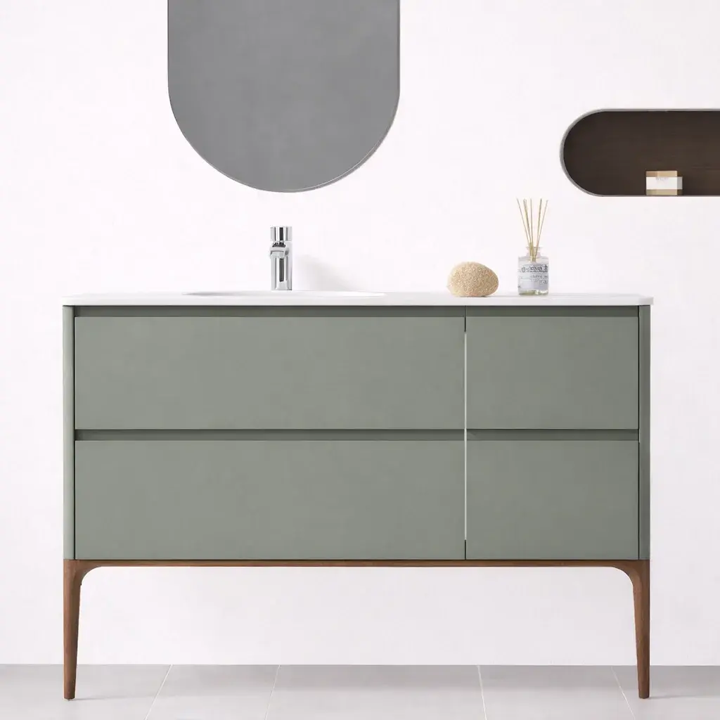 Mueble a Piso Kofel Verde Oliva 140 Incluye Lavamanos