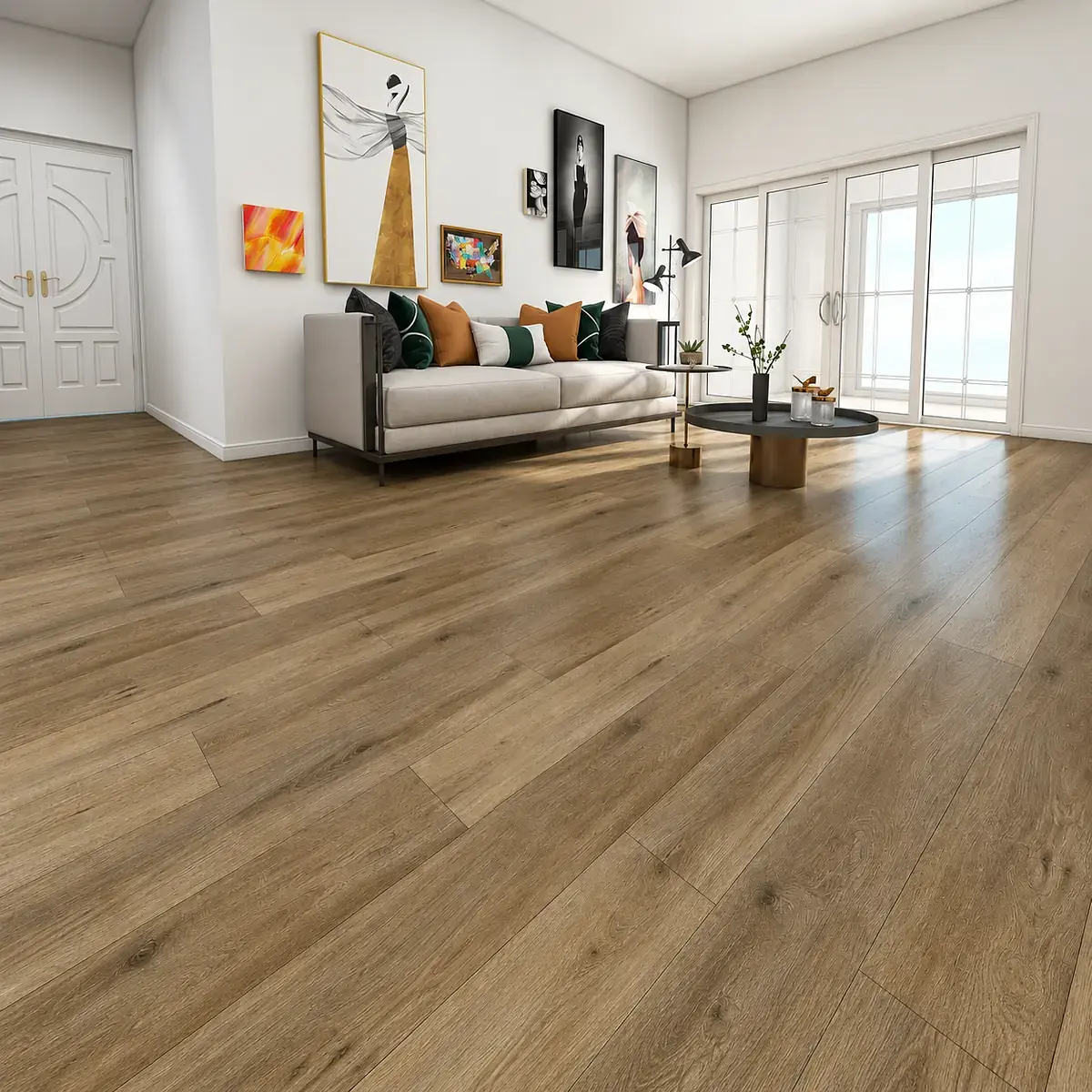 Piso Vinílico SPC Newport Greige Oak 123x18