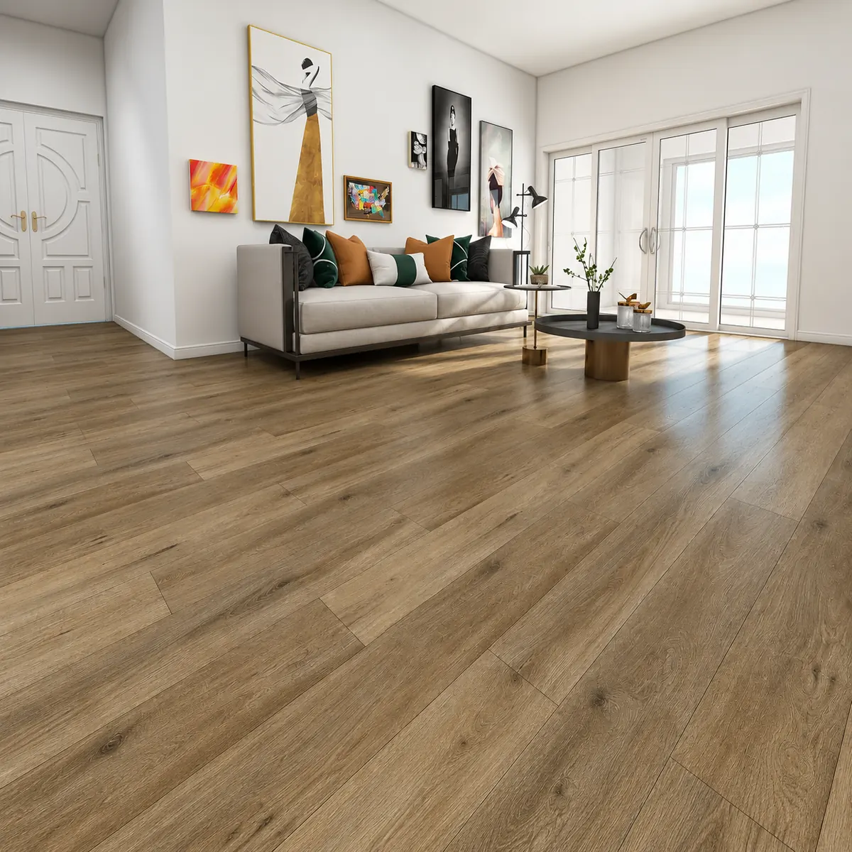 Piso Vinílico SPC Newport Greige Oak 123x18