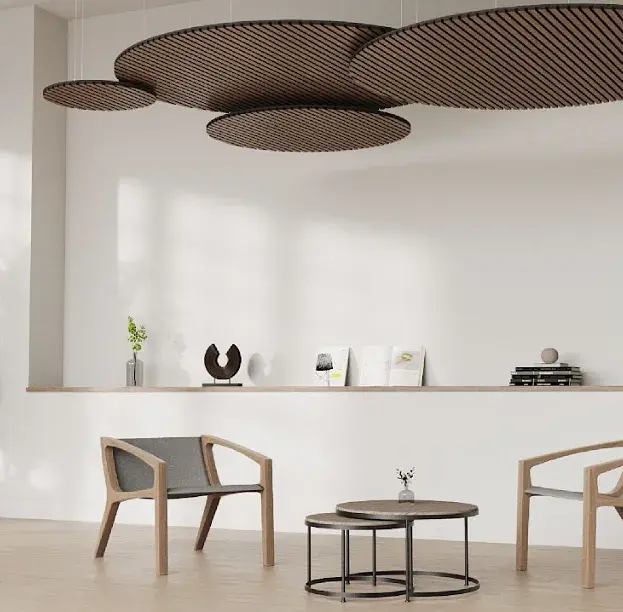 Nube acústica Eco Wood Nogal 180cm