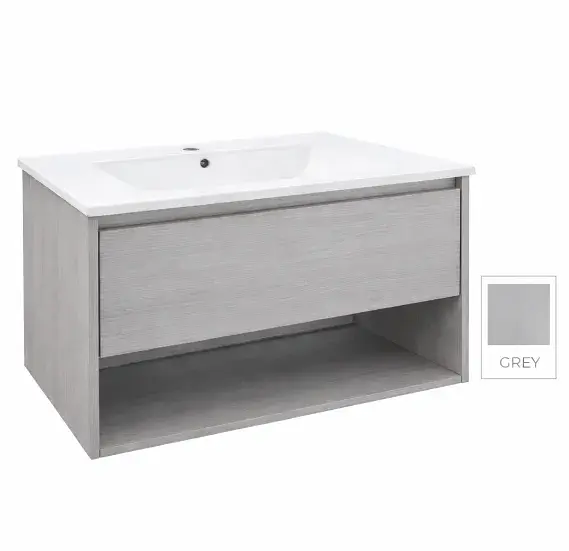Mueble Suspendido Madison Gris Incluye Lavamanos