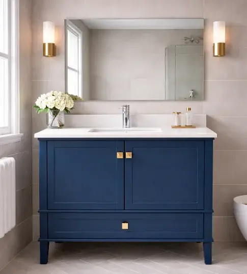 Mueble a Piso Klassiker Navy Blue 94 cm Incluye Lavamanos