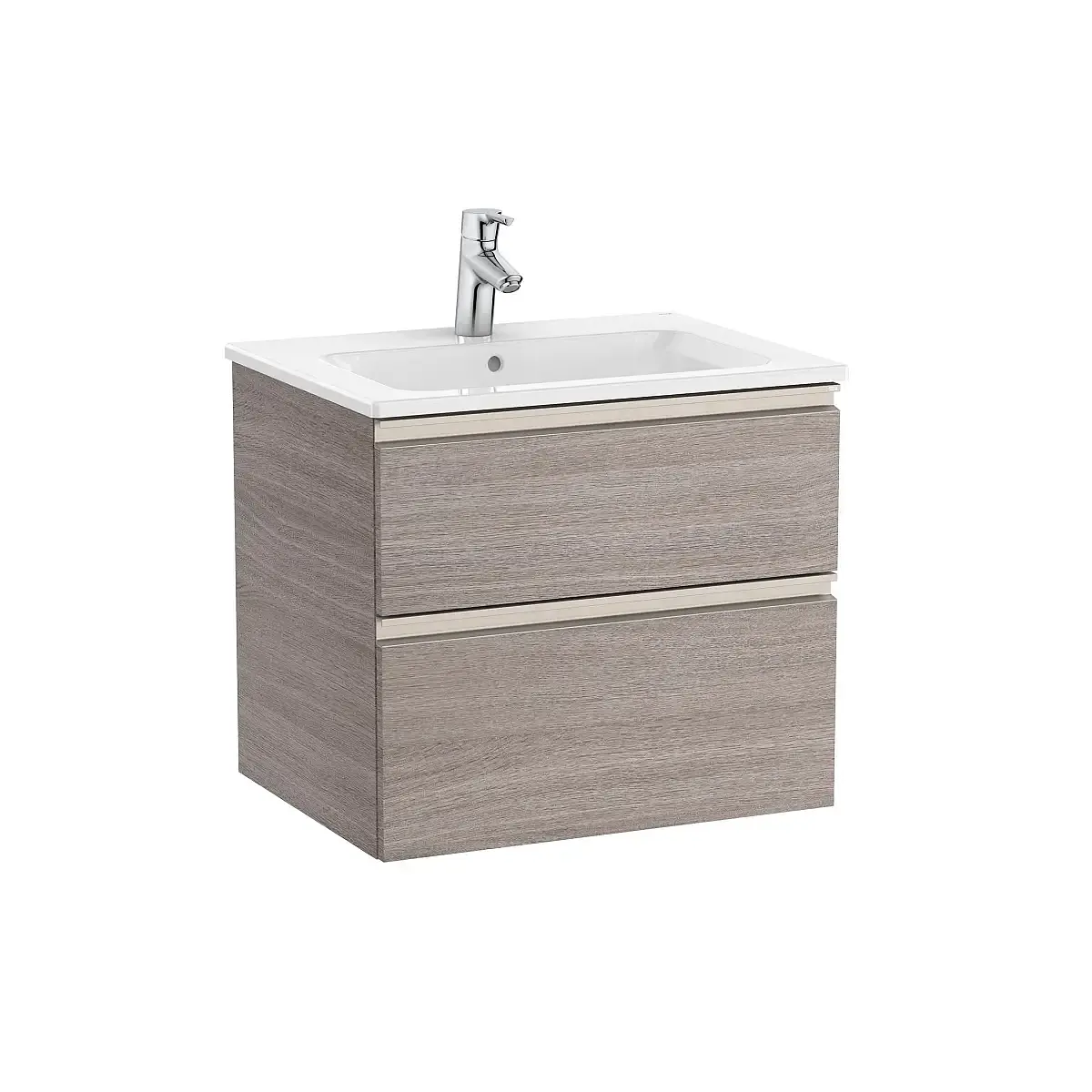 Mueble Suspendido Unik The Gap Roble 60 cm Incluye Lavamanos
