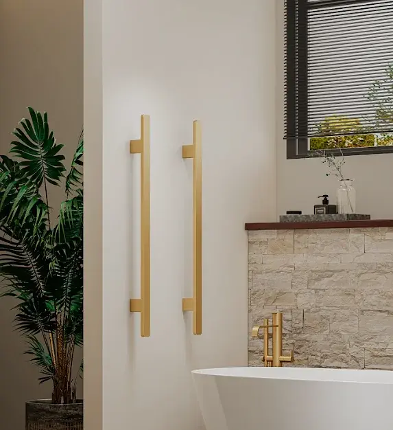 Secatoalla Heiz Vertical Brushed Brass