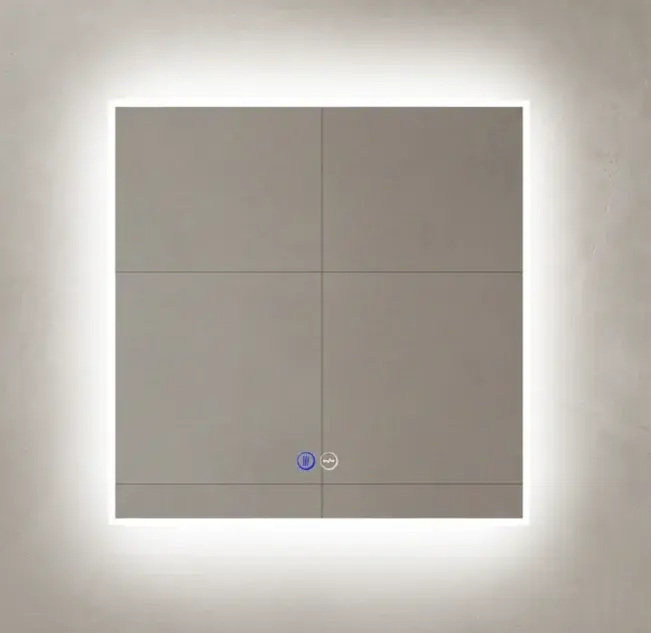 Espejo Cuadrado Aura con Iluminación LED y Antivaho 80x80