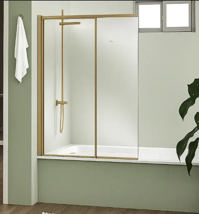 Mampara Abatible Corredera Súper Brushed Brass