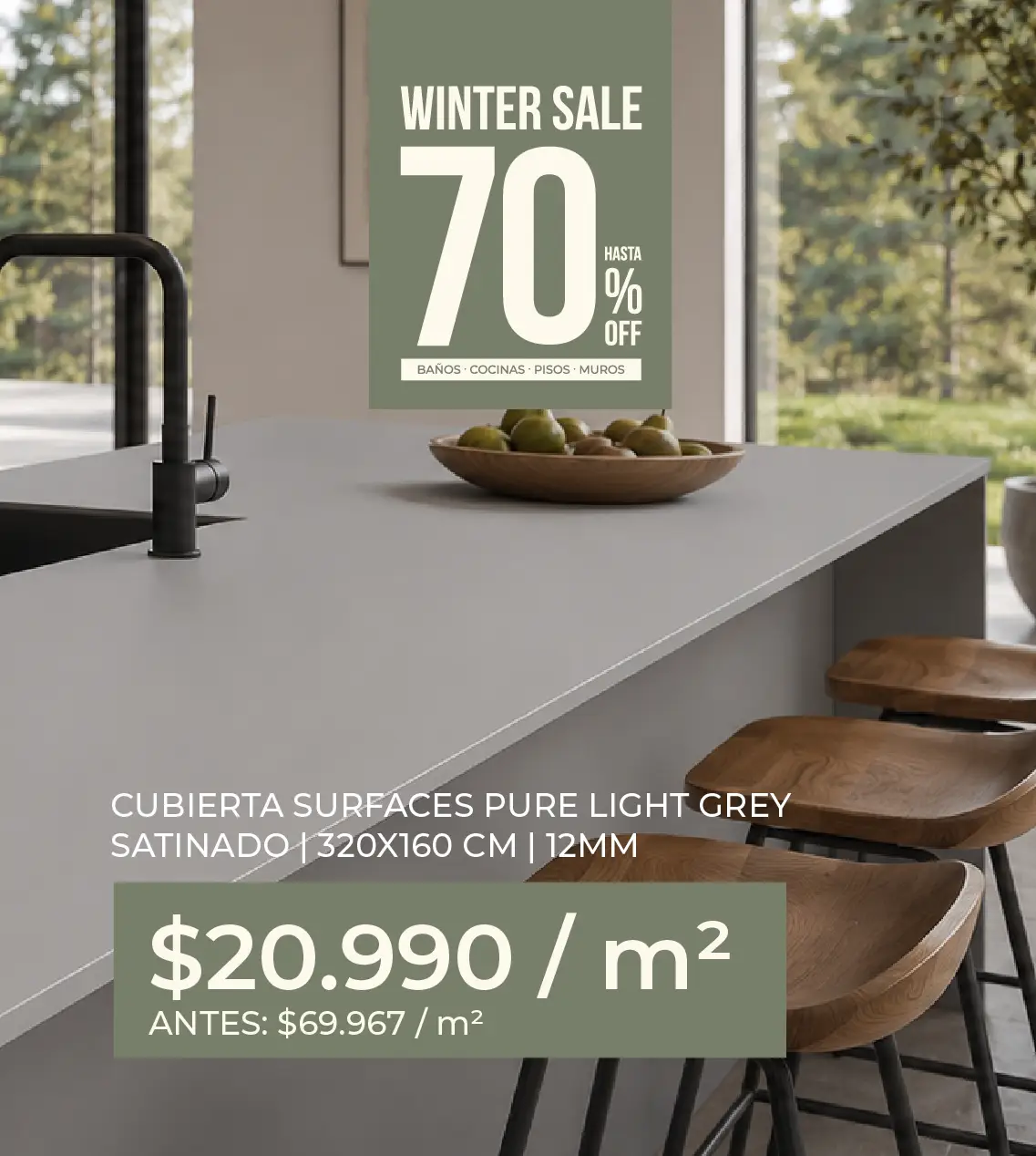 ofertas cubiertas, surfaces, winter sale 