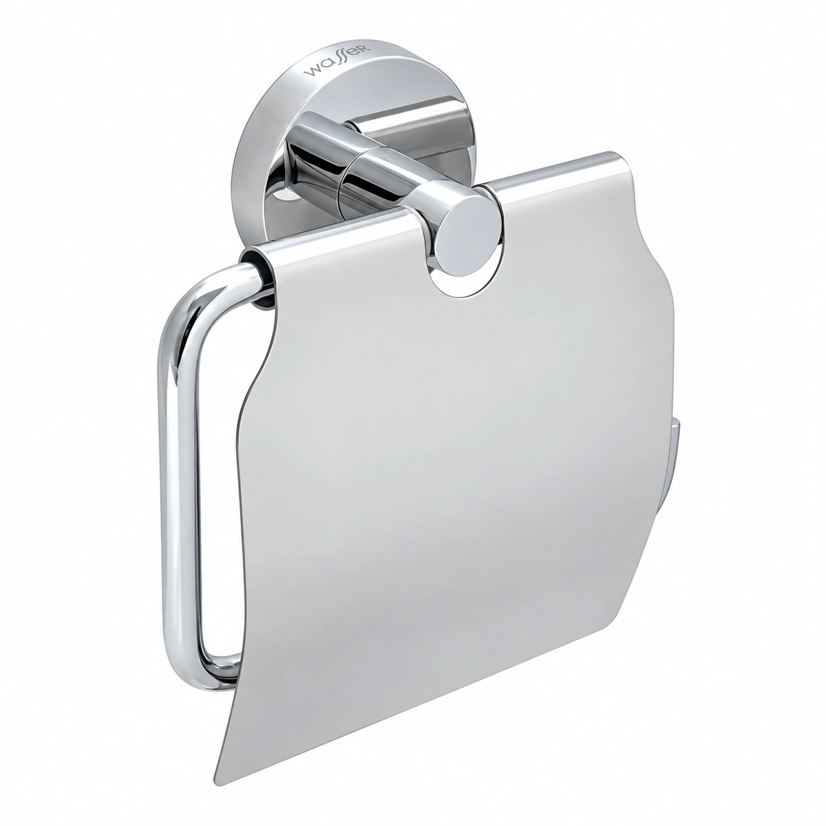 Porta Rollo Klug con Tapa Cromado Wasser 