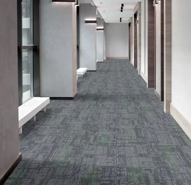 Alfombra modular Topaz Tile Gris-Verde 50x50
