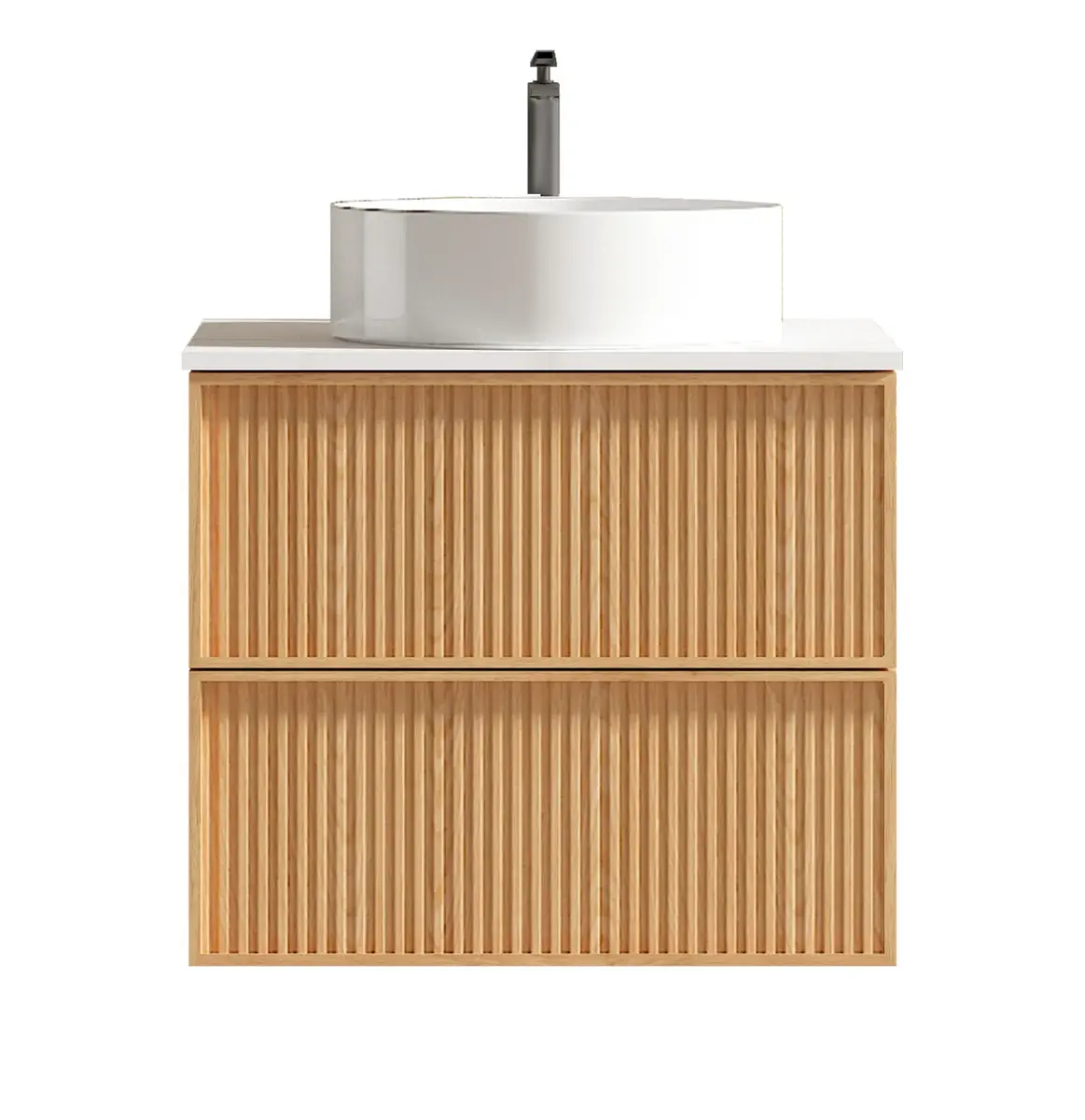 Mueble Suspendido Merkur Roble 60 cm Incluye Lavamanos