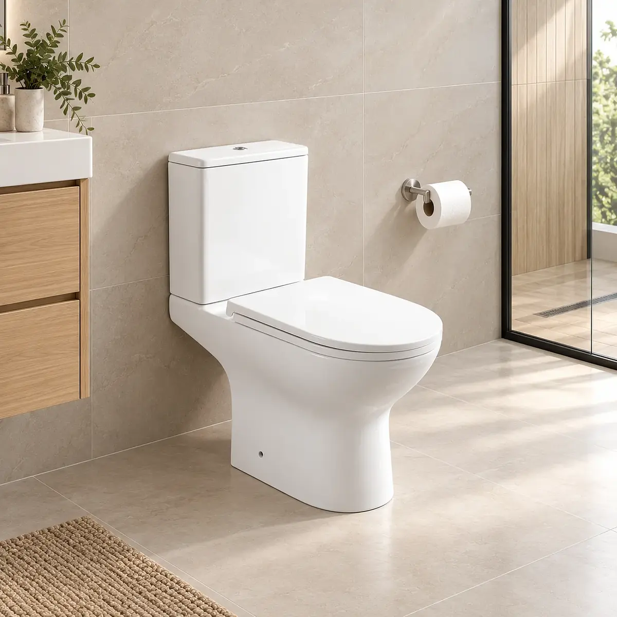 Sanitario Aston Rimless con Tanque y Asiento a 30 cm Bath Co.