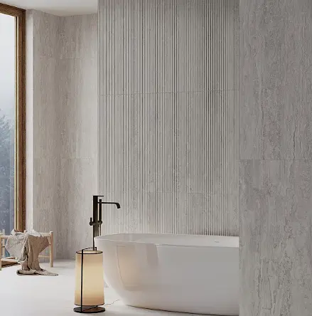 Porcelanato Esmaltado Palatino Deco Silver Mate 45x90