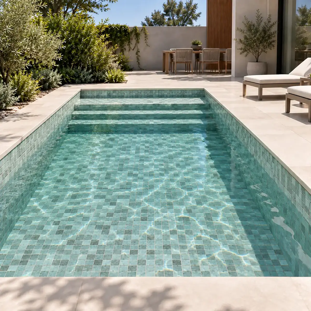 Cerámica de Piscina Java Lago Mesh Mate 7.5x7.5