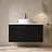 thumbnail - Mueble Suspendido Merkur Negro 80 cm Incluye Lavamanos