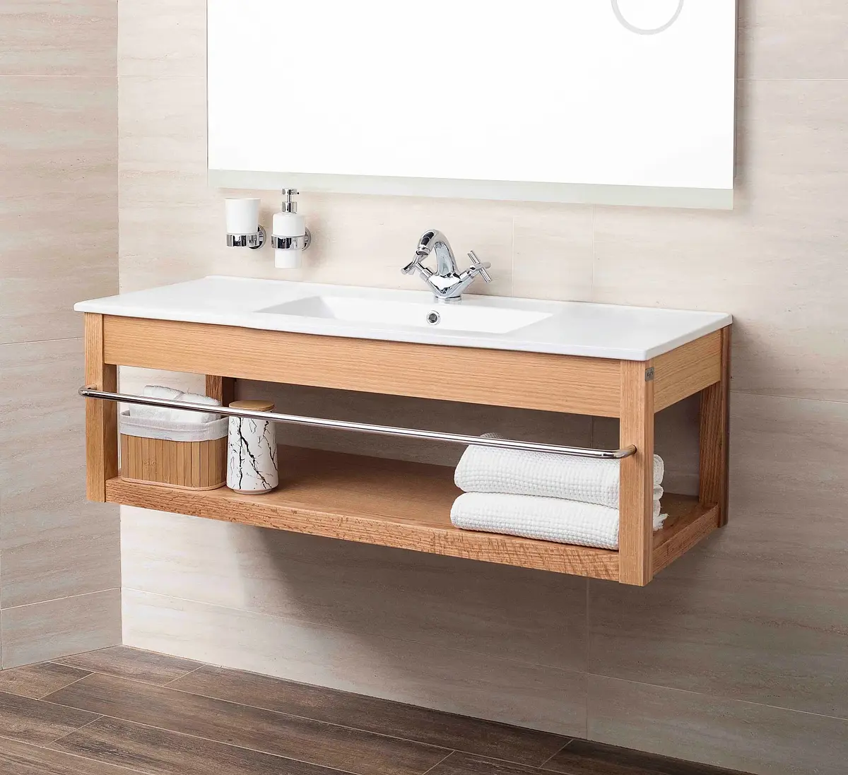 Mueble Suspendido Zurich Incluye Lavamanos central
