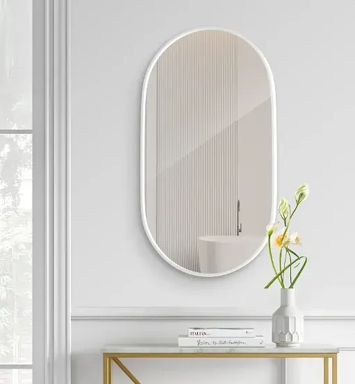Espejo Ovalado Mark Blanco 50x90,5 cm
