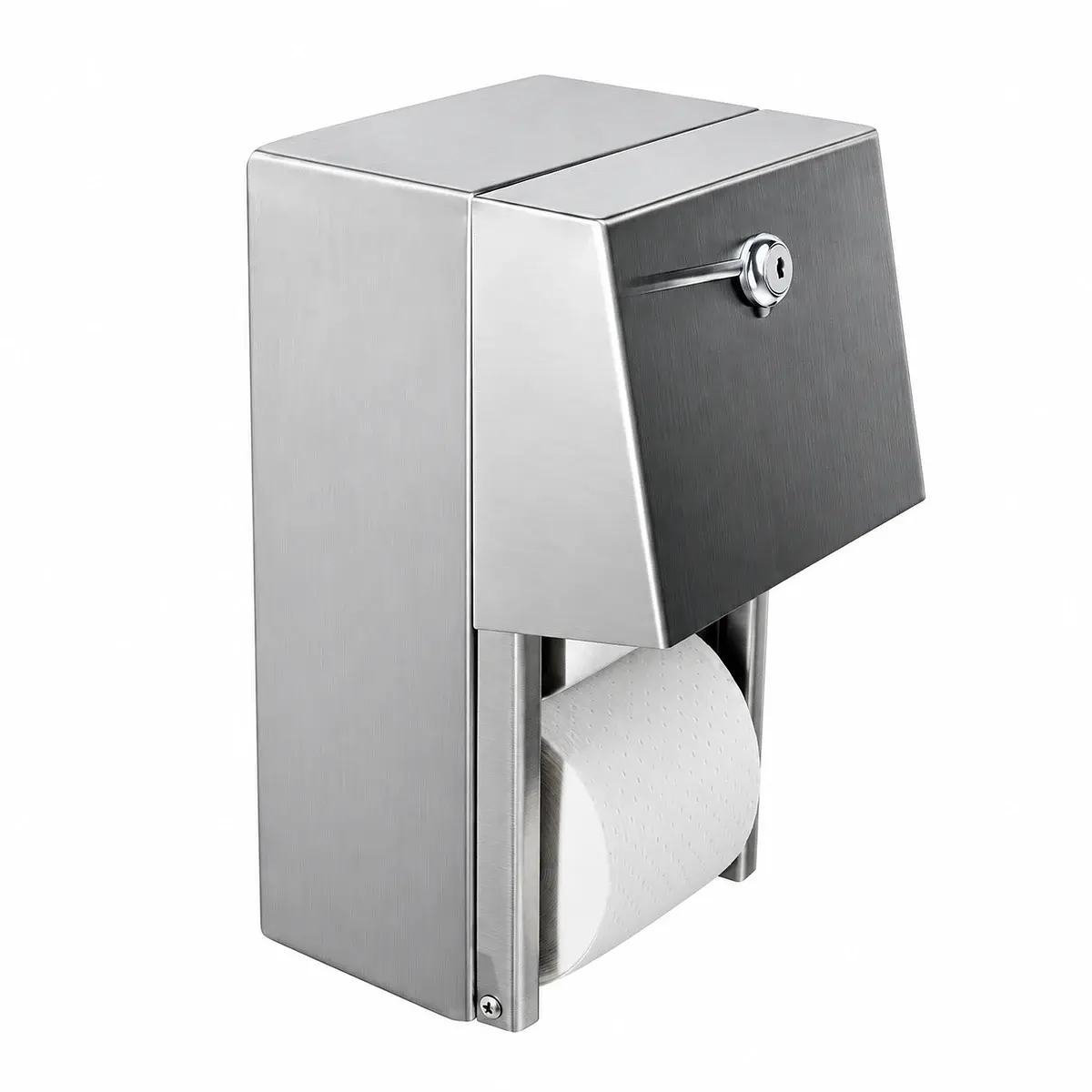 Portarrollo doble de sobreponer acero inoxidable