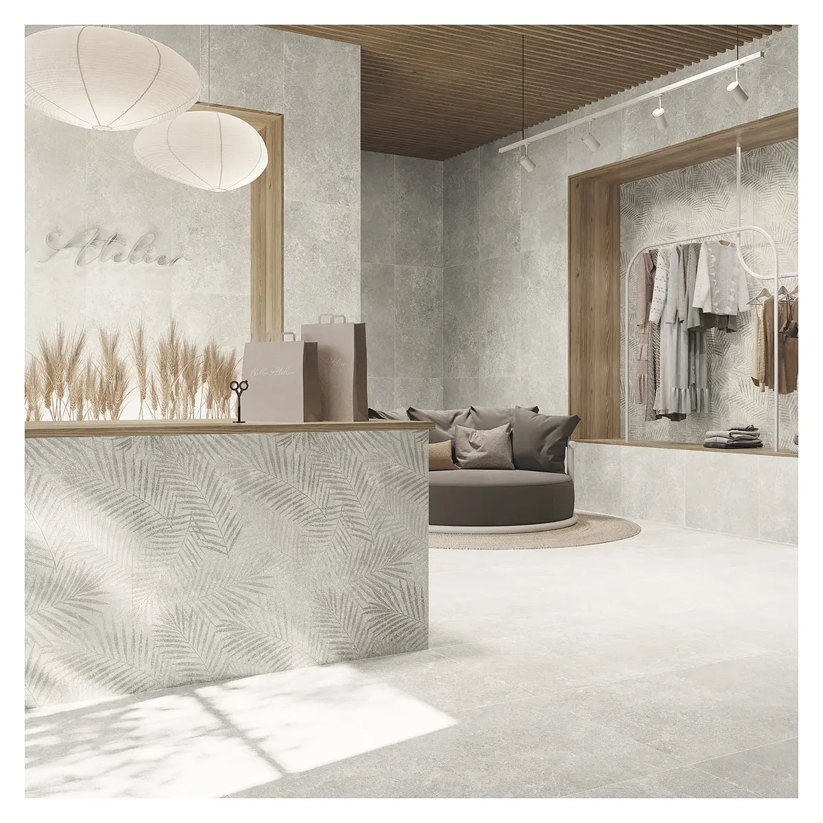 Porcelanato Esmaltado Bella Stone Bone Mate 59x119
