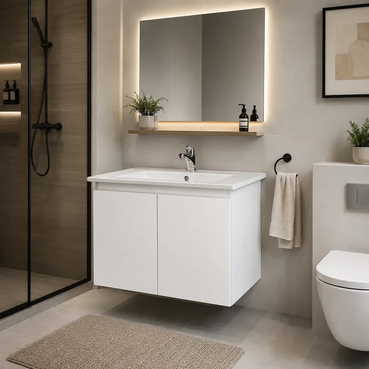 Mueble Suspendido Blank-N Incluye Lavamanos