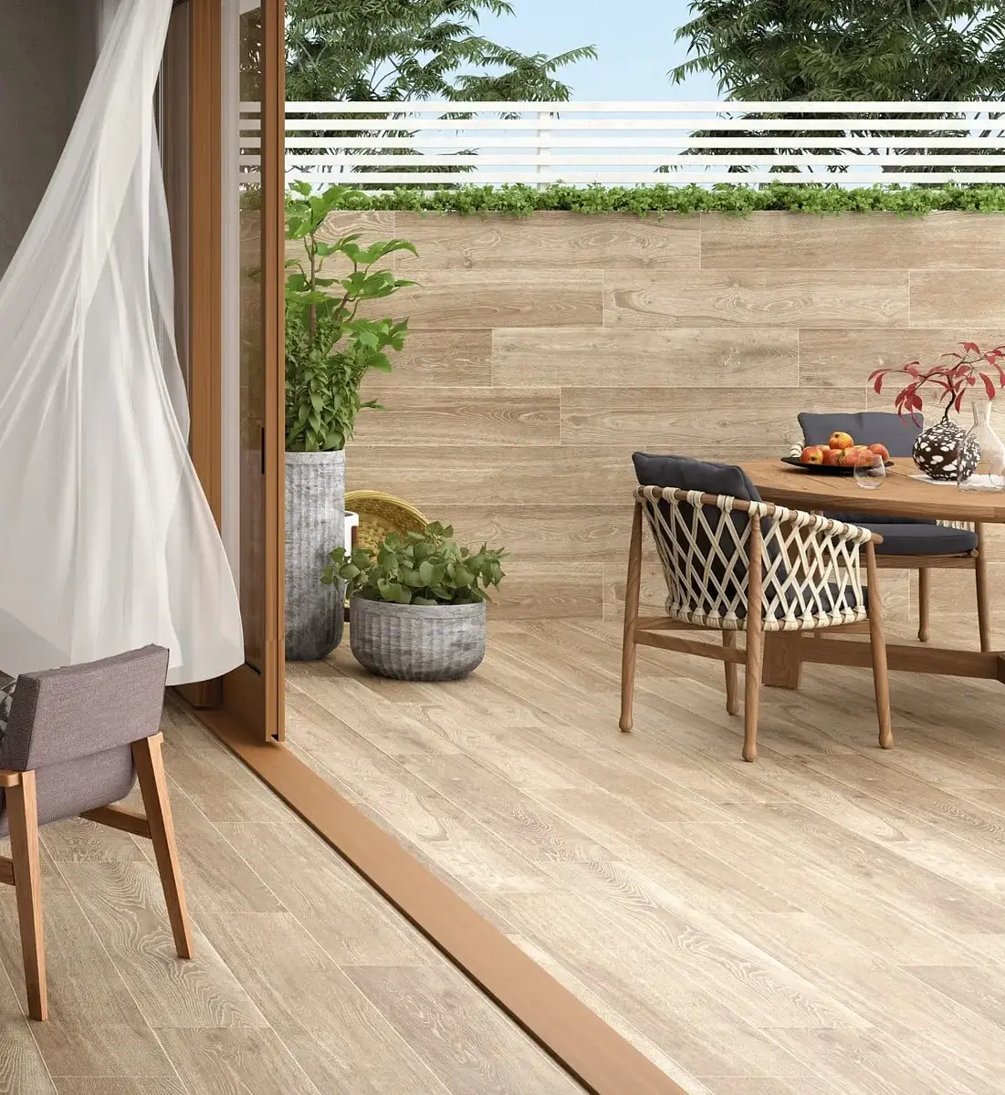 Porcelanato Esmaltado Arhus Tabaco Antideslizante 23x120