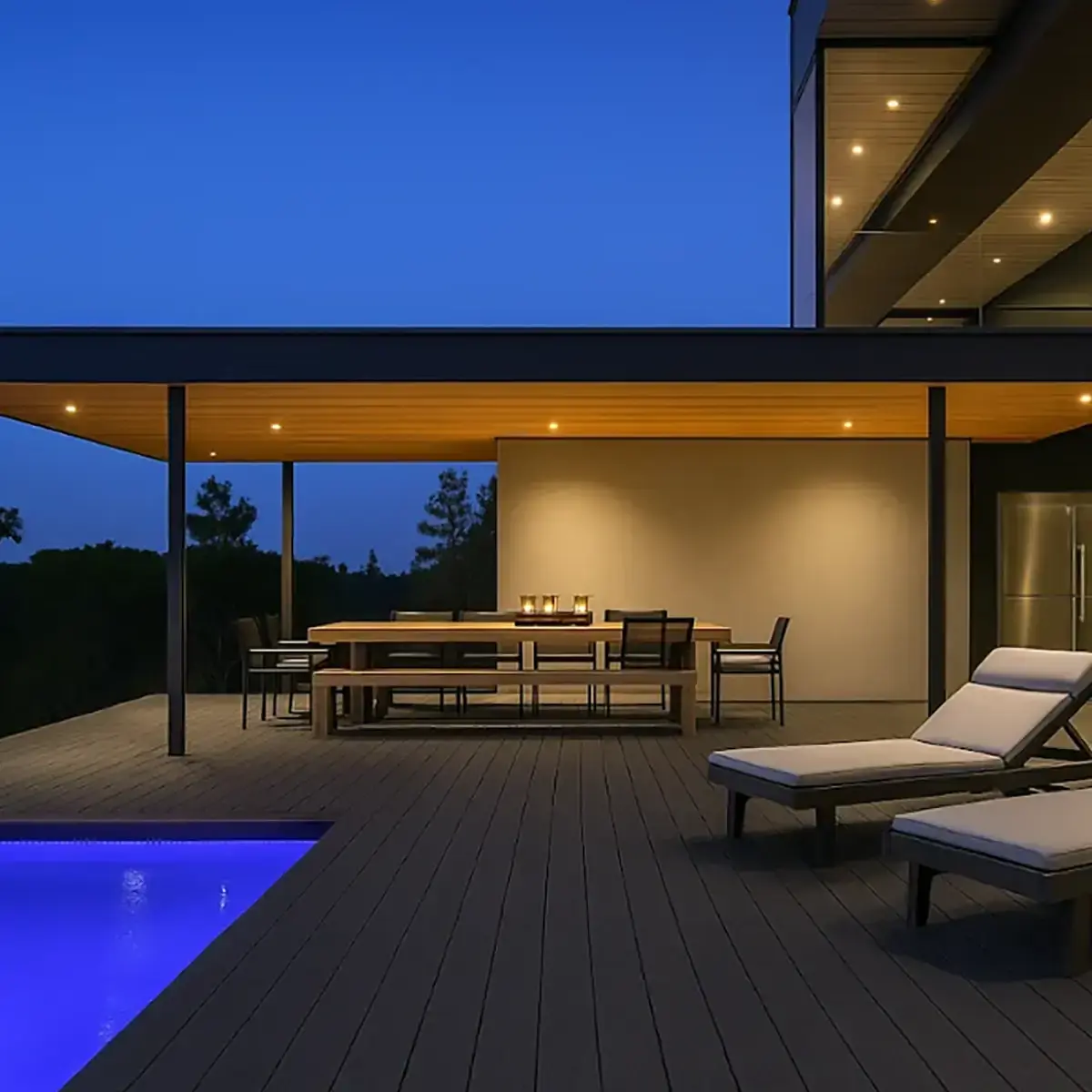 Deck WPC Co-Extruido Easydeck Dark Grey 14x220