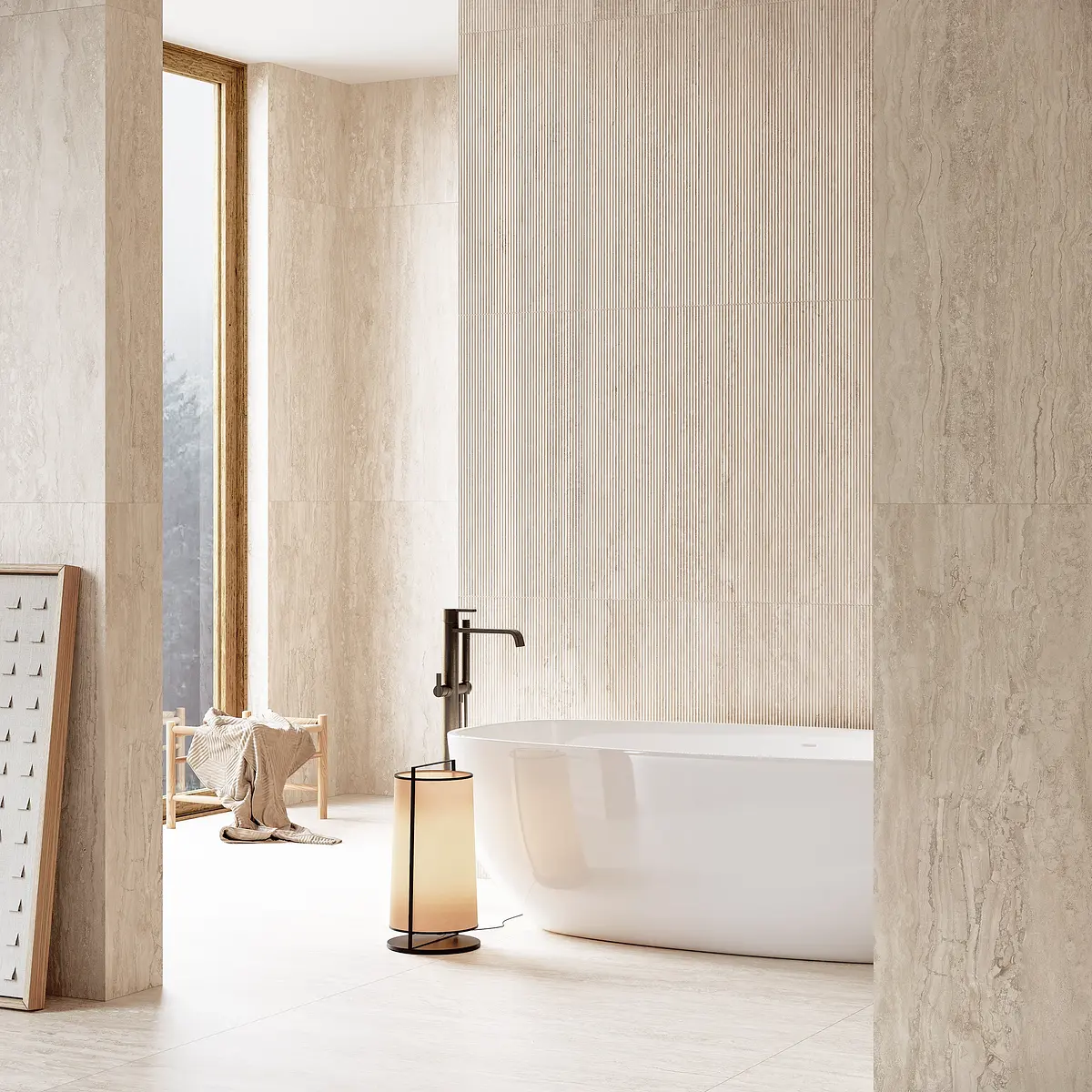 Porcelanato Esmaltado Palatino Deco Ivory Mate 45x90
