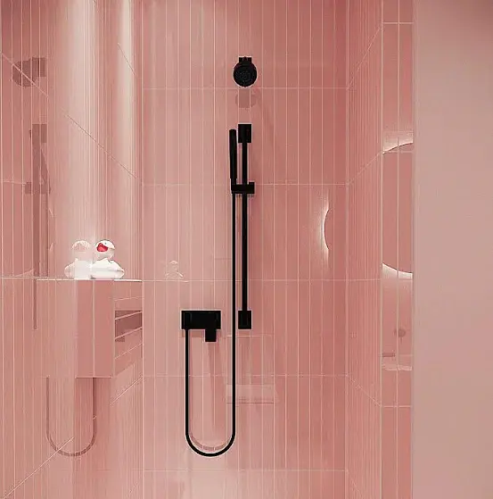 Cerámica Muro Solid Pink Mate 5x40