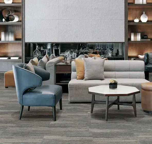 Alfombra modular Motion Tile Greige