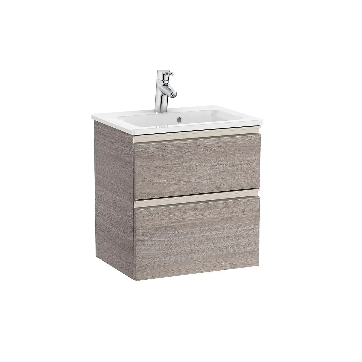Mueble Suspendido Unik The Gap Roble 50 cm Incluye Lavamanos