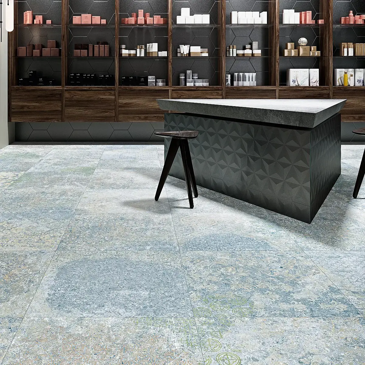 Porcelanato Esmaltado Bohemian Blue Natural 50x100