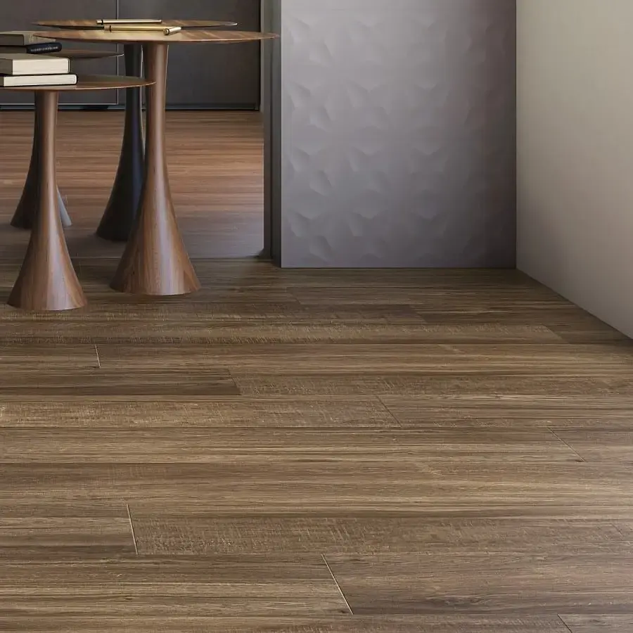 Porcelanato Esmaltado Carvalho Camel Mate 19x118