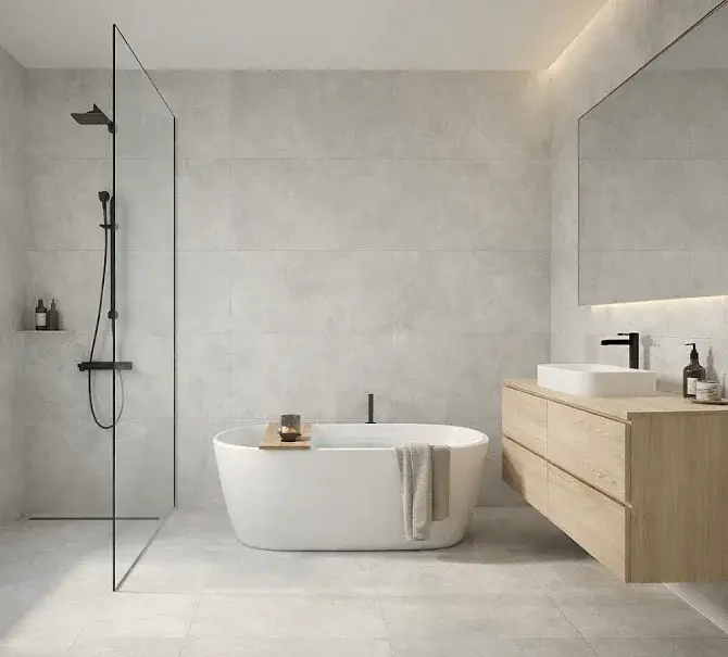 Gres Porcelánico Hamburg-N Gris Claro Mate 30x60